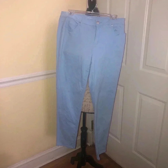 CROWN &IVORY PANTS (jeans)- baby blue sz10 - Picture 1 of 5